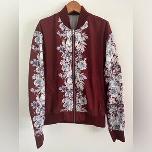 Tallia Sport Men's Floral Print Reversible Jacket